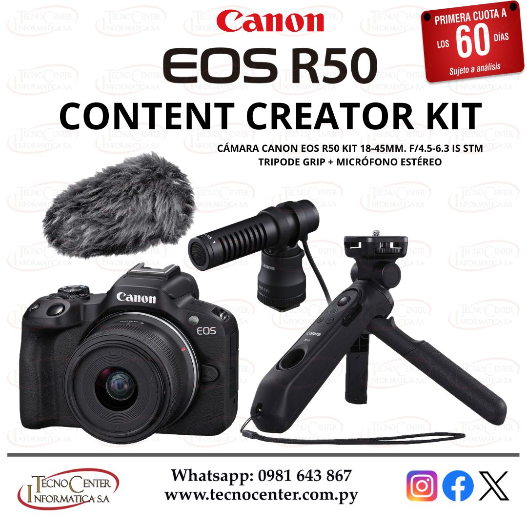 Canon EOS R50 Content Creator Kit 18-45mm